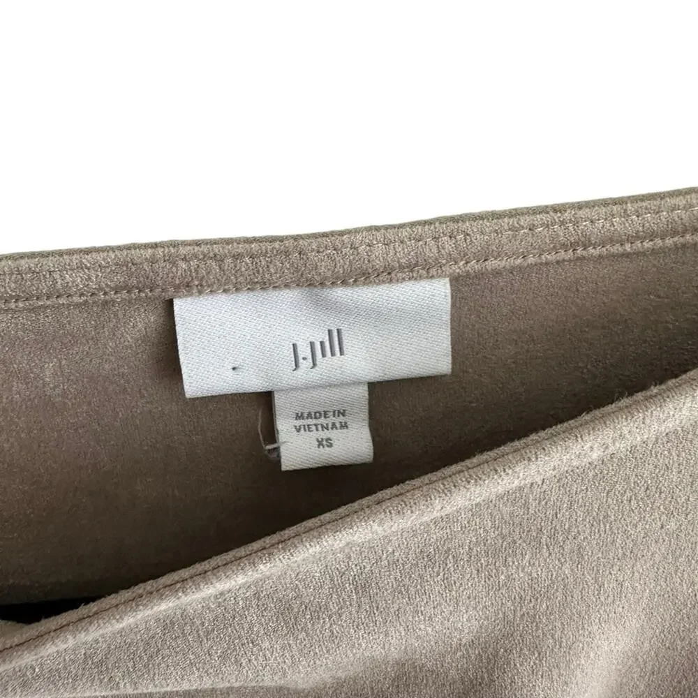 J. Jill 2-Pocket Faux Suede Tunic Top